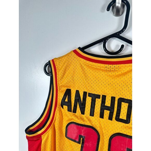 Jordan Mens Oak Hill High School Carmelo Anthony #22 Jersey Yellow Sz M 20x32 - Picture 11 of 12